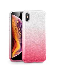 Tekron Glitter Sparkle Gradient Case for iPhone XS Max - Silver to Pink