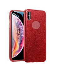 Tekron Protective Glitter Sparkle Bling Case for iPhone XS / X - Red