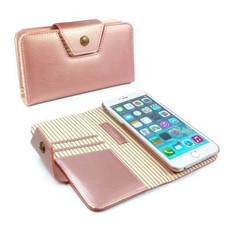 Tuff-Luv Alston Craig Ladies Magnetic Case for the the Apple iPhone 6/6S Plus - Rose Gold Stripe