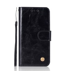 Vintage Faux Leather Flip Case for Apple iPhone X/10 - Black