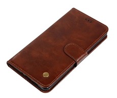 Vintage Faux Leather Flip Case for Huawei P30 Pro Brown