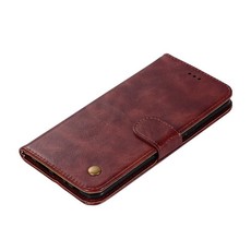 Vintage Faux Leather Flip Case For Samsung A20 A30 Brown