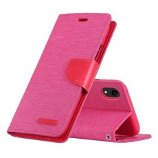 We Love Gadgets Flip Canvas Cover With Card Slots iPhone XR Pink