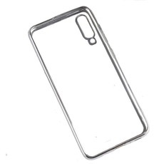 We Love Gadgets Samsung Galaxy A70 Transparent Cover Silver Bumper