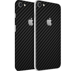 Wripwraps Black Carbon Fibre Skin For iPhone 8 - Double Pack