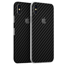 Wripwraps Black Carbon Fibre Skin for iPhone X - Double Pack