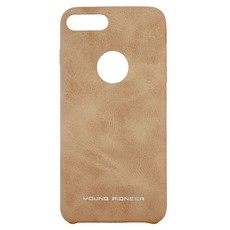 Young Pioneer PU Leather Back Cover For iPhone 7 Plus - Tan