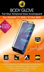 Body Glove Full Glue Tempered Glass Protector for Huawei Y7 2019 - Black