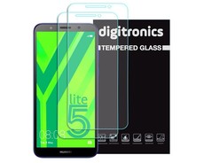 Digitronics Protective Tempered Glass for Huawei Y5 Lite - 2018 - Pack of 2