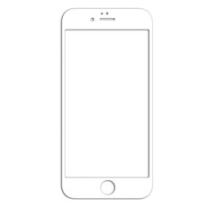 Young Pioneer 3D Tempered Glass Screen Protector for iPhone 6 - White