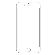 Young Pioneer 3D Tempered Glass Screen Protector for iPhone 6 Plus - White