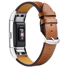 Killerdeals Leather Strap for Fitbit Charge 2 - Brown