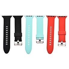 Killerdeals Plain Silicone Strap for 38mm Apple Watch - Pack of 3