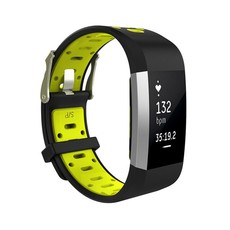 Killerdeals Silicone Strap for Fitbit Charge 2 - Black & Yellow