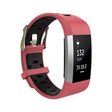 Killerdeals Silicone Strap for Fitbit Charge 2 - Red & Black