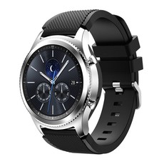 Killerdeals Silicone Strap for Samsung Gear S3 Frontier (S/M) - Black