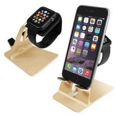 Tuff-Luv Orzly DuoStand for Apple Watch & iPhone - Gold