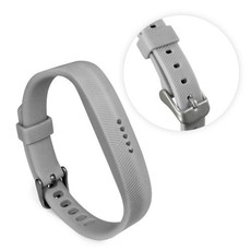 Tuff-Luv Silicone Strap Band for the Fitbit Flex 2 - Grey