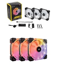 Corsair CO-9050067-WW HD120 RGB X3 Fan, Controller & 6Port Hub - With 12X RGB LEDs