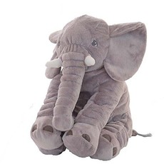 FOM Toys Stuffed Elephant Plush Pillow - Grey