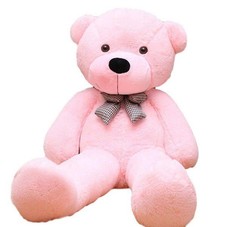 Giant Cudly Plush Teddy Bear w Bow-Tie- Pink - 120cm