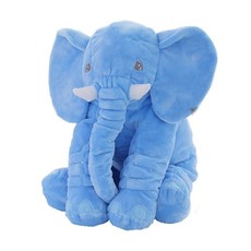 Plush Elephant Soft Appease Elephant Playmate Calm Doll Baby Toy - Blue