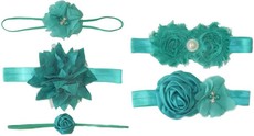 Baby Headbands 5 Piece Hamper - Aqua