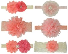 Baby Headbands 6 Piece Hamper - Apricot