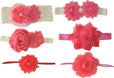 Baby Headbands 6 Piece Hamper - Coral