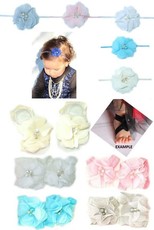 Diamante Baby Barefoot Sandal & Headband Set - 5 Sets