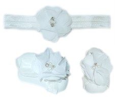 Diamante Headband with Barefoot sandal - White