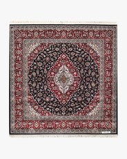 Apadana M-Kashan Navy Blue with Red Kashan Design Square (SQ200x200)