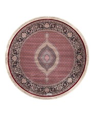 Apadana M-Tabriz Navy Blue & Red Border (Round 250x250)