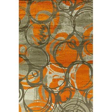 Carpet City Factory Shop Green And Orange Circle Pattern Rug 2.00 x 2.90