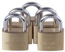 Cisa 40mm Master Keyed Padlock Set of 5