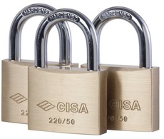 Cisa 50mm Master Keyed Padlock Set of 3