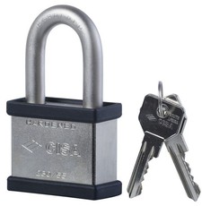 Cisa 55mm Solid Hardened Steel Long Shackle Padlock Set of 2 Keyed Alike