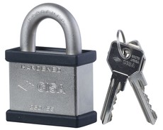 Cisa 55mm Solid Hardened Steel Padlock Set of 2 Master Keyed