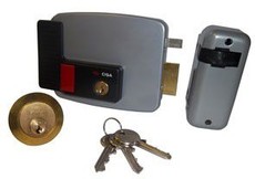 Cisa Electronic Rim lock RH In w/Cyl WOOD