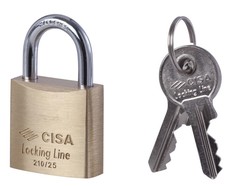 Cisa LL 25mm Brass Padlock Keyed Alike