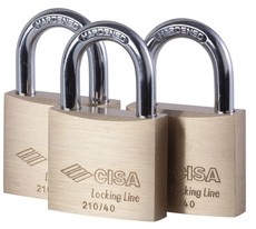 Cisa LL 40mm Padlock Set of 3 Keyed Alike