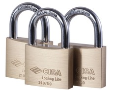 Cisa LL 50mm Padlock, Set of 3, Keyed Alike