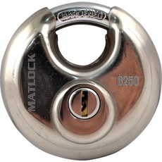 Matlock 70Mm Stainless Steel Disc Padlock Keyed Alike