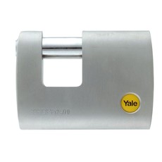 Yale - 70mm Brass Satin Chrome Rectangular Padlock