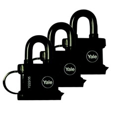 Yale All Weather Padlock 35mm KA Tri Pack