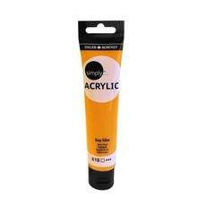 Daler Rowney: Simply Acrylic Slim Tube 75ml - Deep Yellow