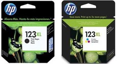 HP Ink 123 XL Black & 123XL Tri-Colour Cartridge (OEM)