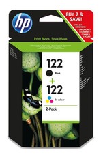 HP 122 Combo-Pack Black/Tri-Color Ink Cartridges - New