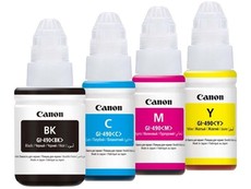 Canon Bottles Ink GI 490 Black, Cyan, Magenta & Yellow (OEM)