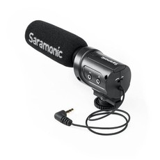 Saramonic SR-M3 Condenser Shotgun Camera Microphone with Headphone Output (Black)